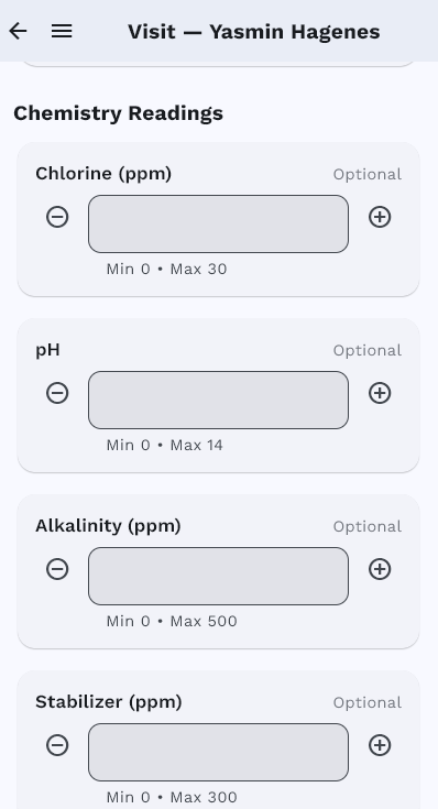EZ Pool Biller mobile chemistry readings