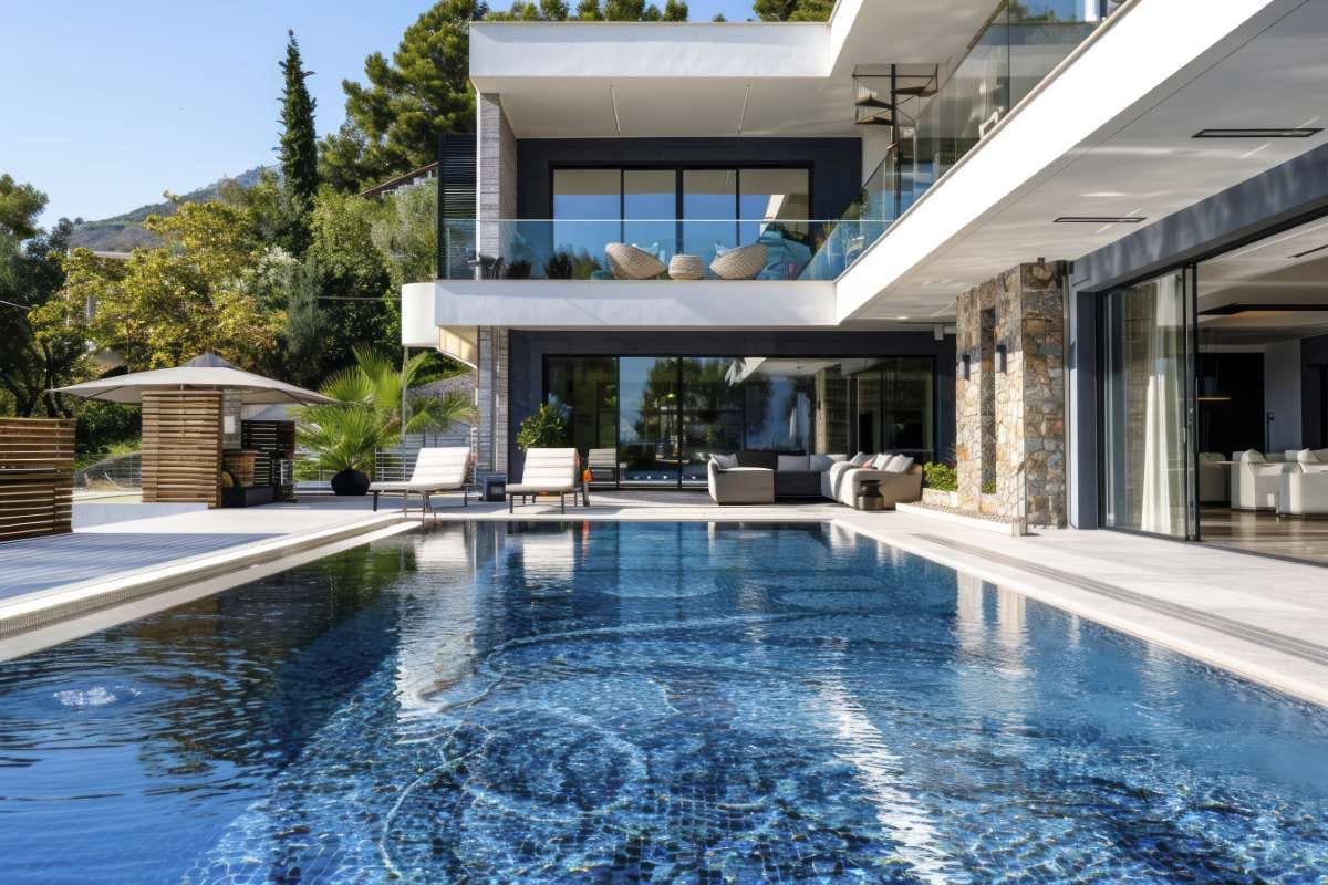 Modern luxury villa with swimming pool